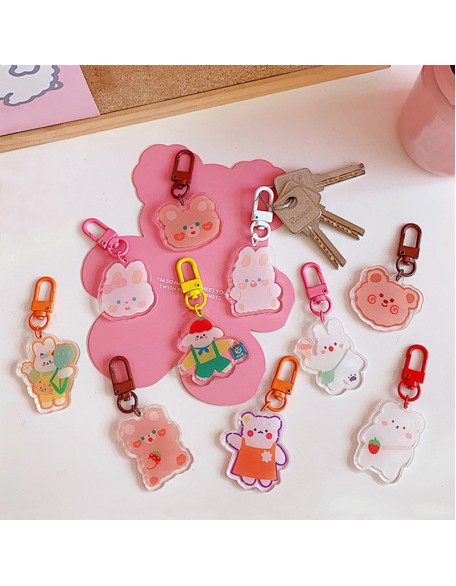 Cute Acrylic Pendant Keychains