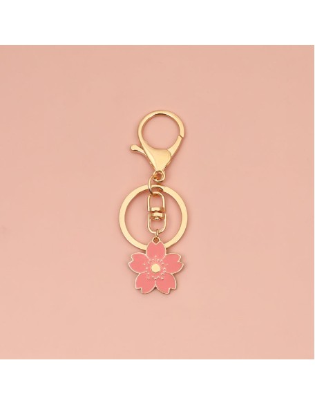 Sakura Metal Keychain