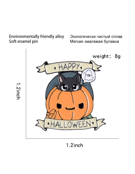 Cute Happy Halloween Enamel Pin