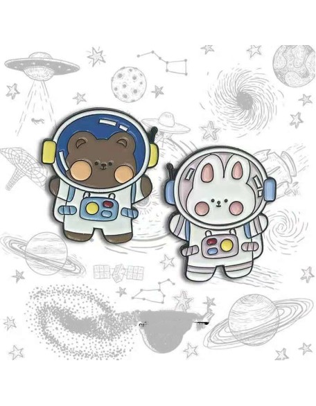 Cute Astronaut Animal Pins