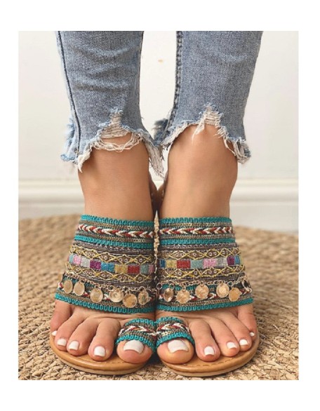 bohemian style handmade woven sandals