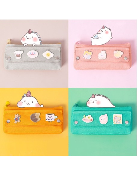 Cute Badge Pencil Case