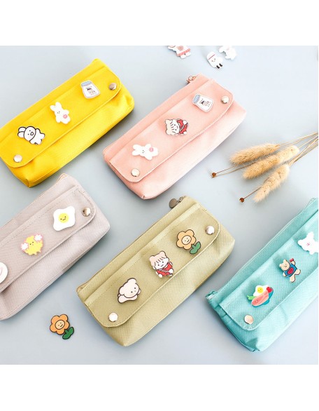 Cute Badge Pencil Case