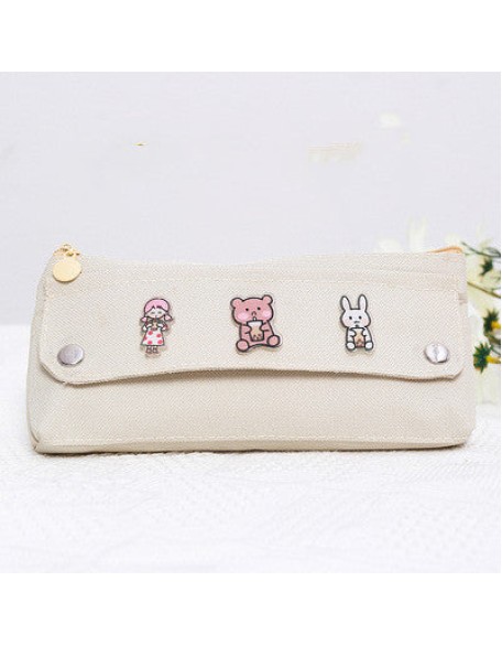 Cute Badge Pencil Case