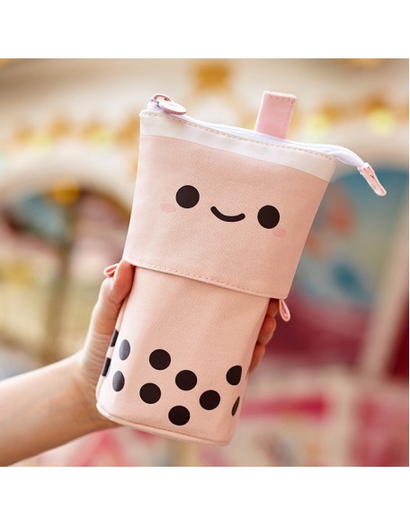 Retractable Bubble Tea Pencil Case