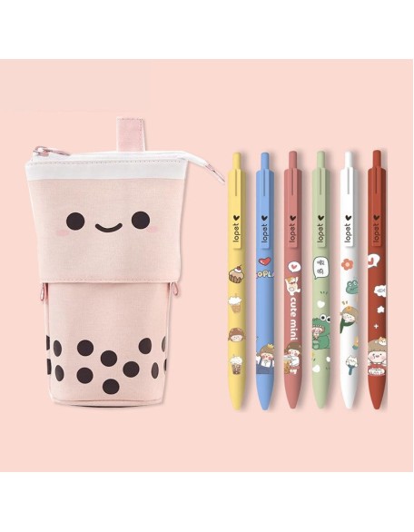 Retractable Bubble Tea Pencil Case