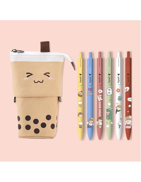 Retractable Bubble Tea Pencil Case