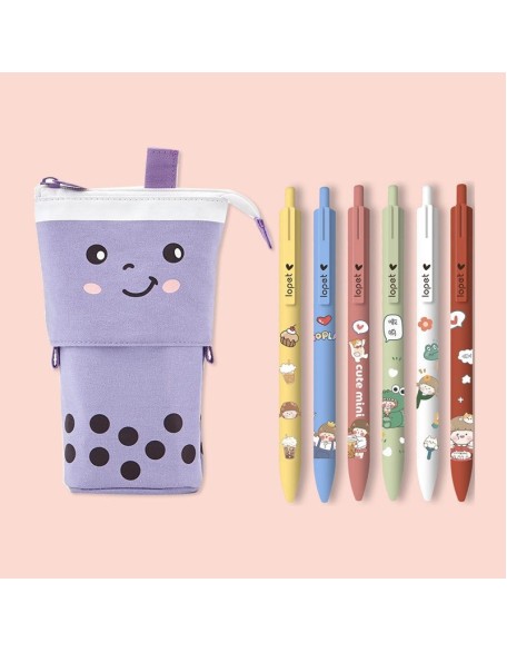 Retractable Bubble Tea Pencil Case