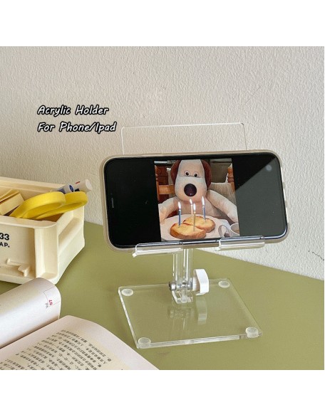 Small Transparent Acrylic Desktop Phone Holder