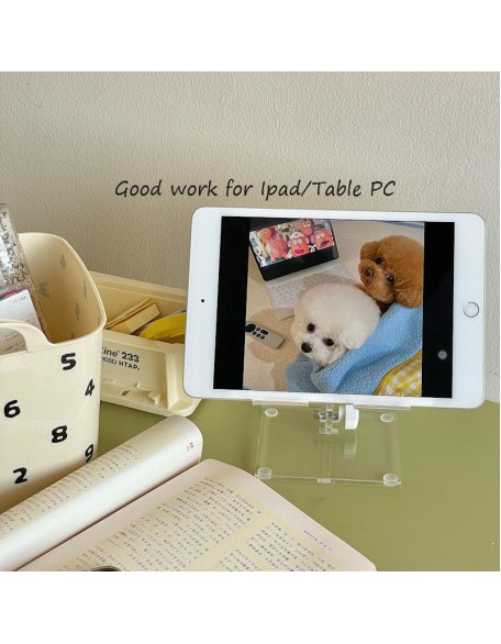 Small Transparent Acrylic Desktop Phone Holder