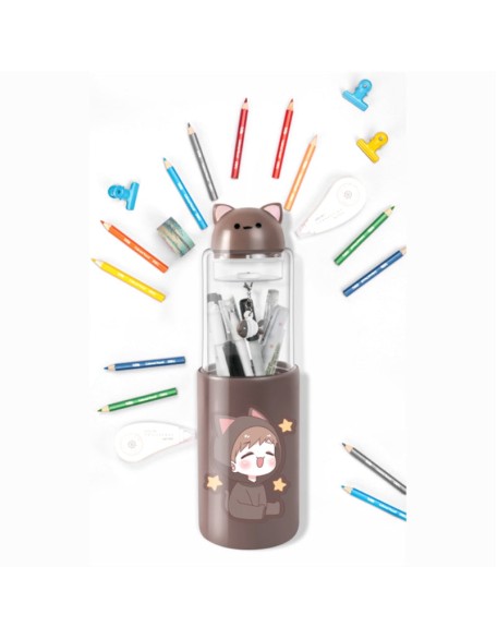 Cute Magnetic Lid Pencil Case