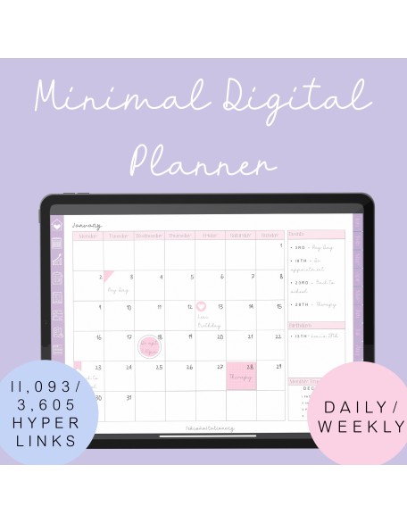 Minimal Undated Digital Planner