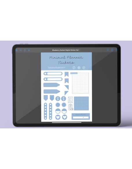 Minimal Digital Planner Precropped Sticker Sets