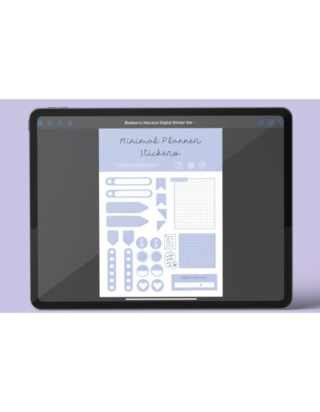 Minimal Digital Planner Precropped Sticker Sets