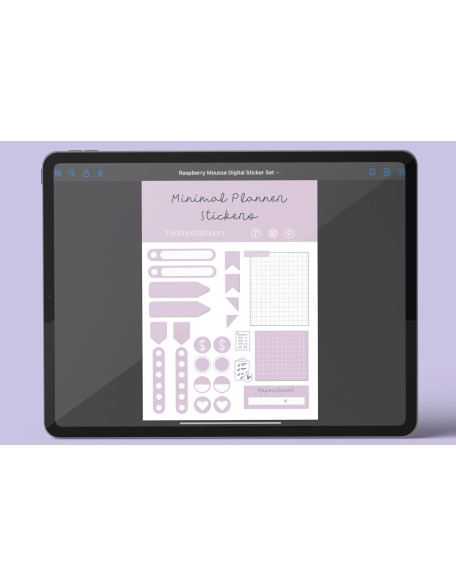 Minimal Digital Planner Precropped Sticker Sets