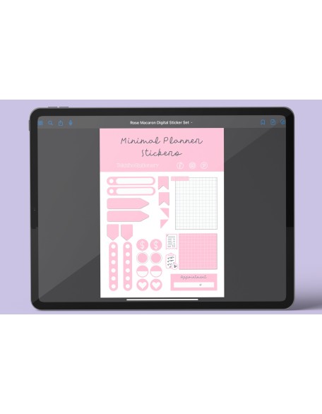 Minimal Digital Planner Precropped Sticker Sets