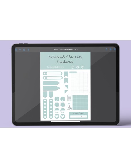 Minimal Digital Planner Precropped Sticker Sets