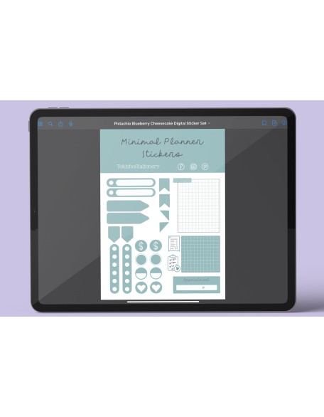 Minimal Digital Planner Precropped Sticker Sets