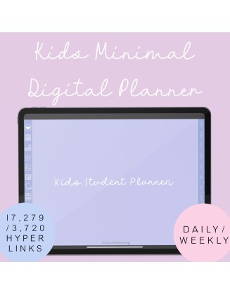 Kids Minimal Undated Digital Planner