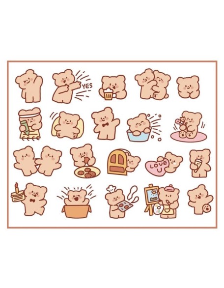 Cute Matchbox PET Stickers