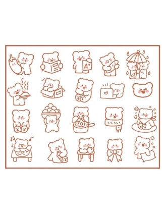 Cute Matchbox PET Stickers