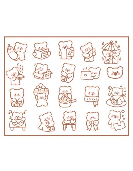 Cute Matchbox PET Stickers