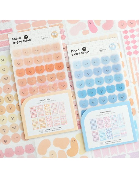 Cute Micro Expression Sticker Set