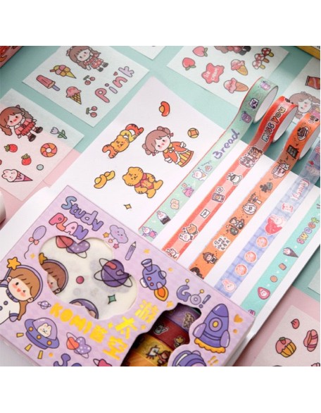 Cute Komi Washi Tape Box Sets