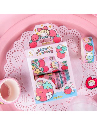 Cute Strawberry Washi Tape Box Set