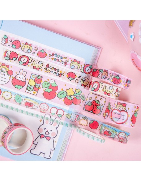 Cute Strawberry Washi Tape Box Set