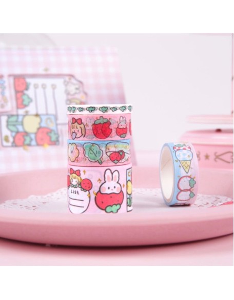 Cute Strawberry Washi Tape Box Set