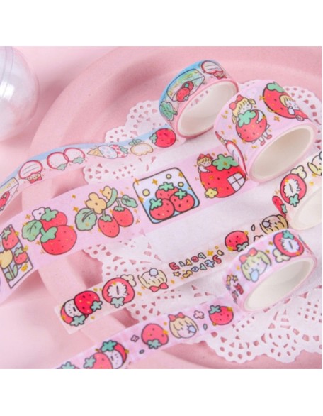 Cute Strawberry Washi Tape Box Set