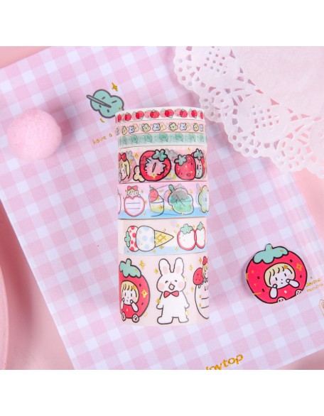 Cute Strawberry Washi Tape Box Set