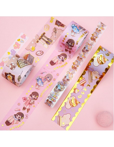 Cute Gold Detail Washi Tape Box Set