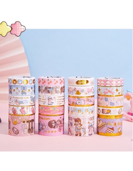 Cute Gold Detail Washi Tape Box Set