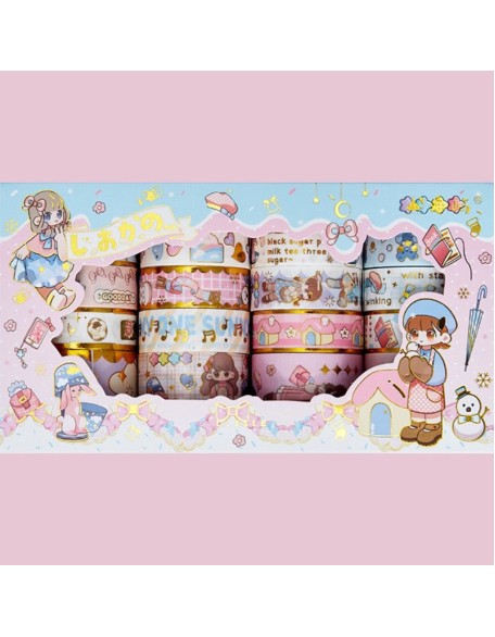 Cute Gold Detail Washi Tape Box Set