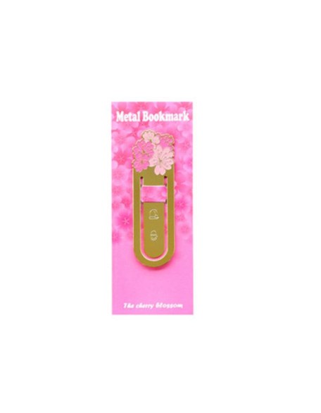 Cherry Blossom Gold Metal Bookmark