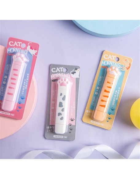 2 In 1 Cute Cat Paw 4M Correction Tape and 3M Glue Tape