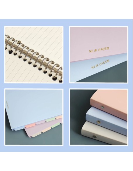 Pastel Metal Binder Notebook