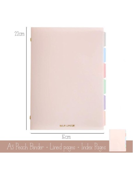 Pastel Metal Binder Notebook