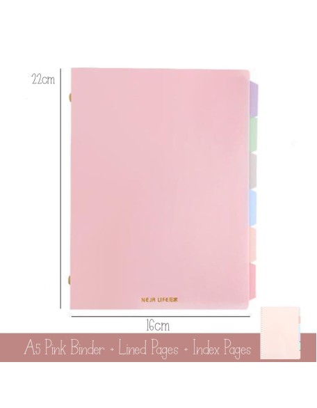 Pastel Metal Binder Notebook