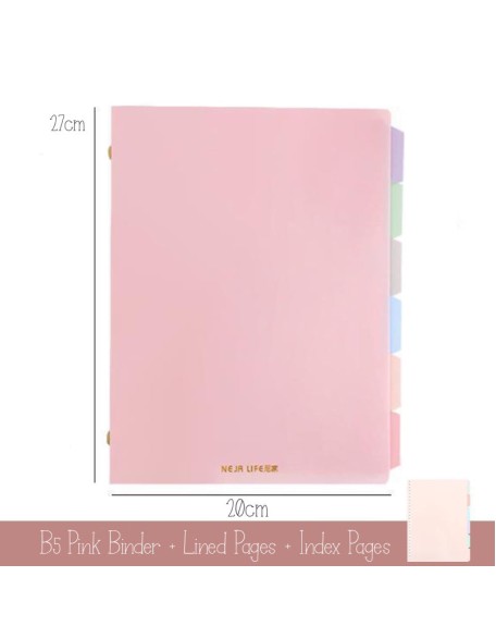 Pastel Metal Binder Notebook