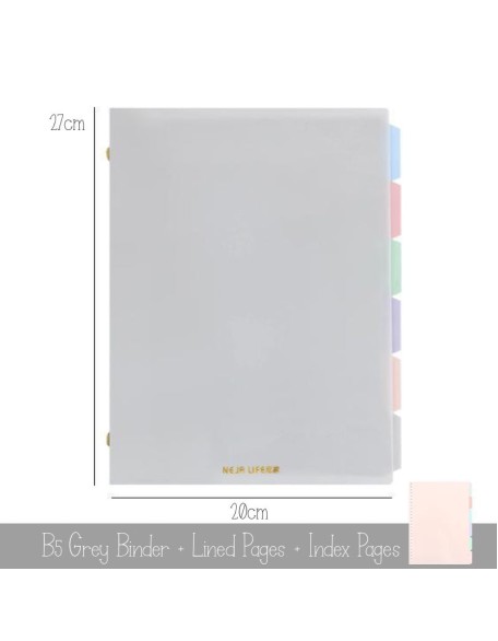 Pastel Metal Binder Notebook