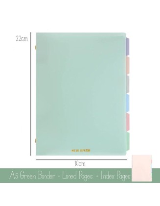 Pastel Metal Binder Notebook