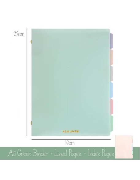 Pastel Metal Binder Notebook