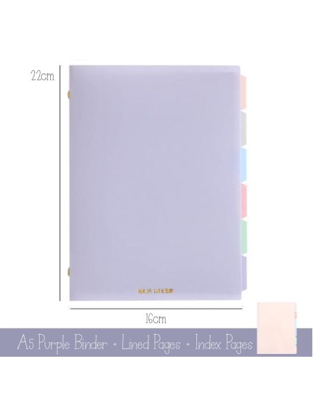 Pastel Metal Binder Notebook