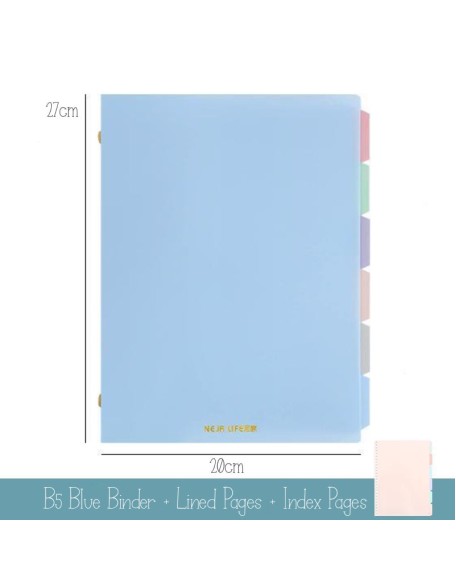 Pastel Metal Binder Notebook