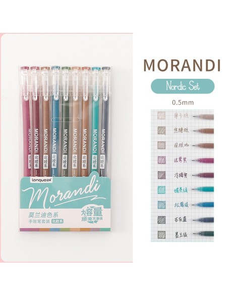 Morandi Needlepoint Gel Ink Pens